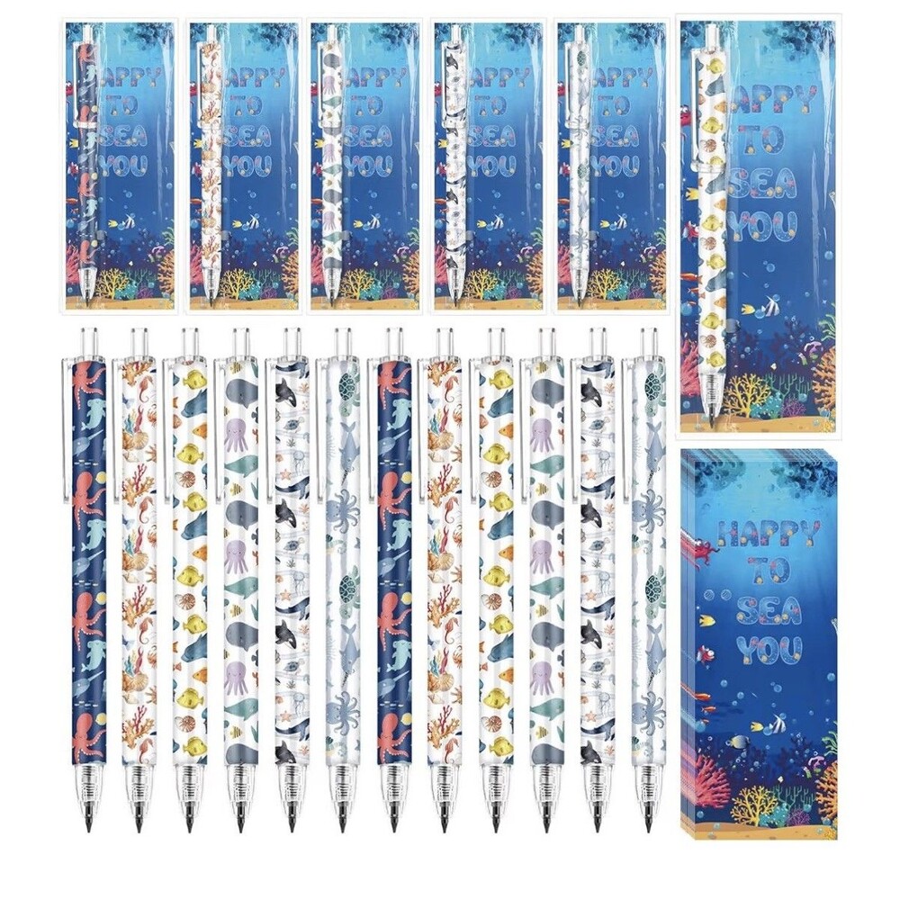 48 pcs Classroom Stationery Set & Party Favor pencil & 299 mini erasers ocean